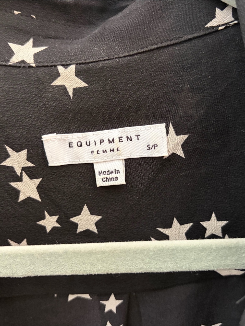 Equipment Black Star-Print Button-Down Shirt - Picture 2 of 4
